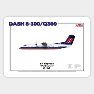 DeHavilland Canada Dash 8-300/Q300 - SA Express "Old Colours" (Art Print) Sticker